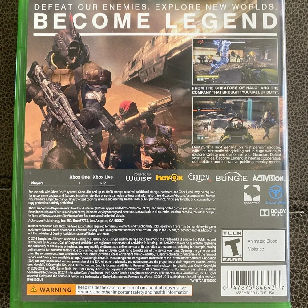 Destiny (Microsoft Xbox One, 2014)